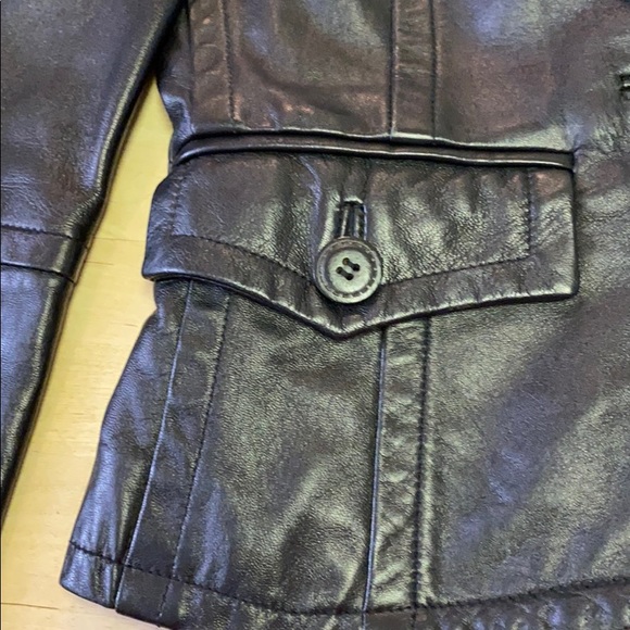 Atos Lombardidi size 42 black leather jacket - Picture 4 of 7